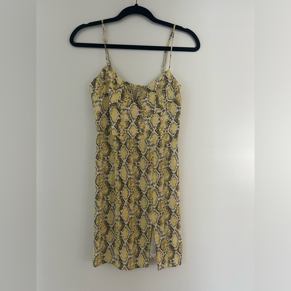 Planet blue snake print dress